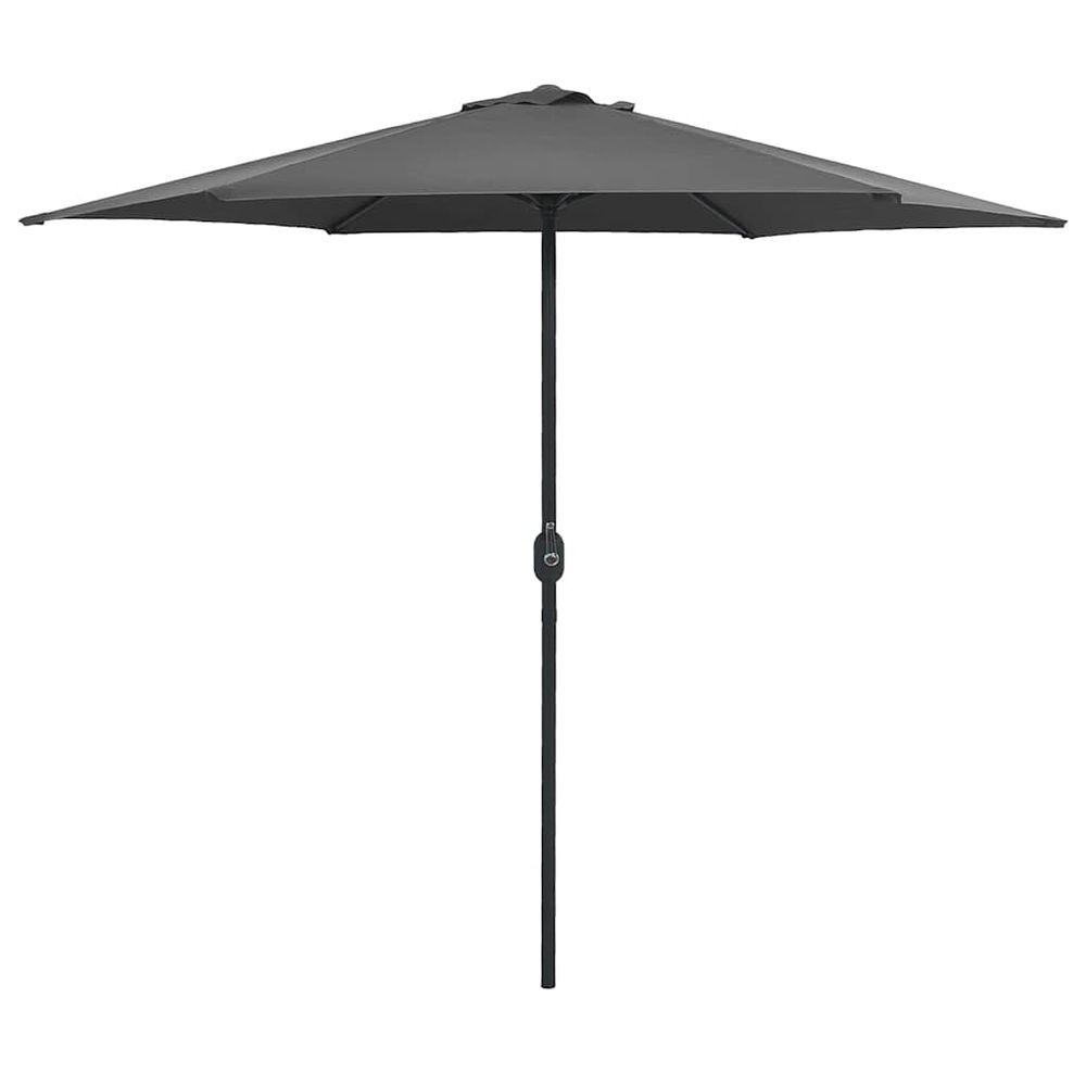 Parasol de jardin et mât en aluminium 270x246 cm anthracite