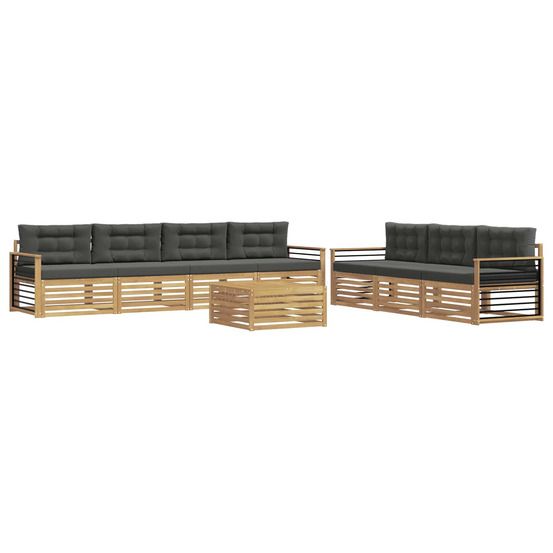 Ensemble de canapés d'extérieur 8 pc blanc et anthracite