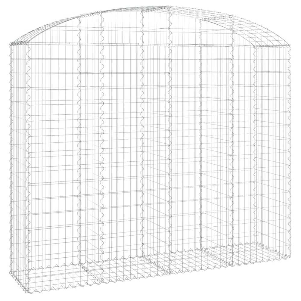Panier de gabions arqué 200x50x160/180 cm fer galvanisé