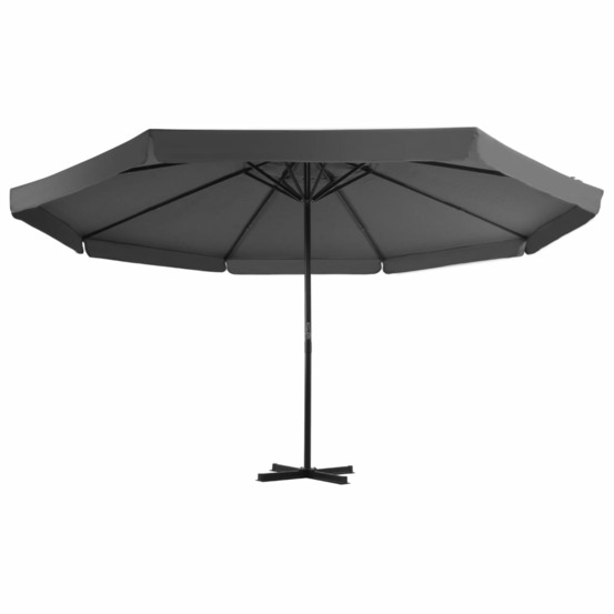 Parasol d'extérieur avec mât en aluminium 500 cm anthracite