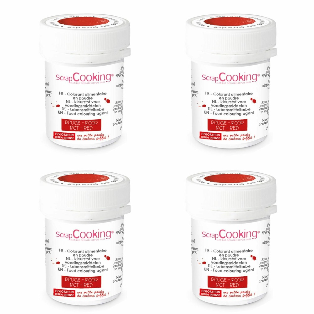 Colorant alimentaire en poudre 20 g - rouge