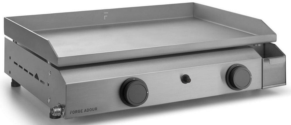 Plancha gaz 6400w plaque inox 59.5x39.5cm - base g60i