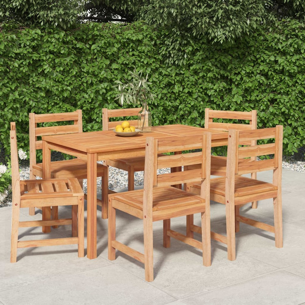 Ensemble à manger de jardin 7 pcs bois de teck solide