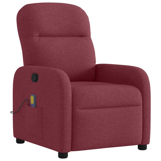 Fauteuil de massage inclinable rouge bordeaux tissu
