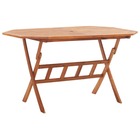 Table pliable de jardin 135 x 85 x 75 cm bois d'acacia massif
