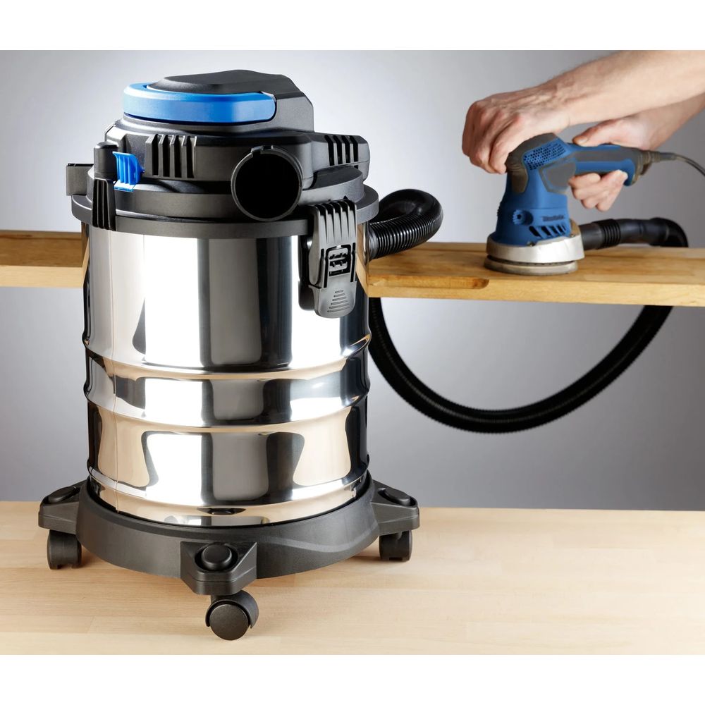 Aspirateur eau et poussière 3 en 1 en acier inoxydable et souffleur