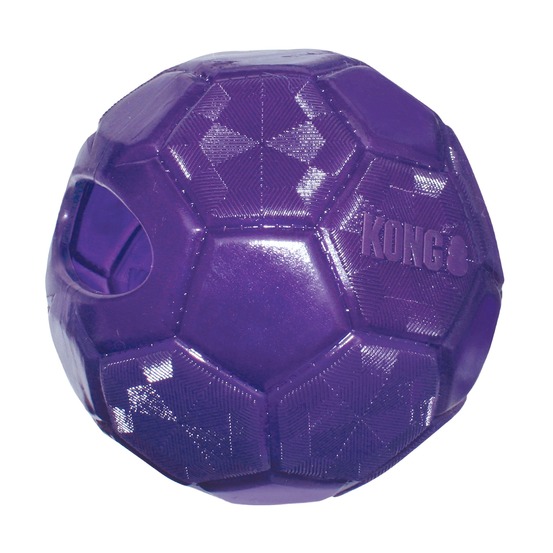 Jeu kong flexball ballon de football pour chien pourpre