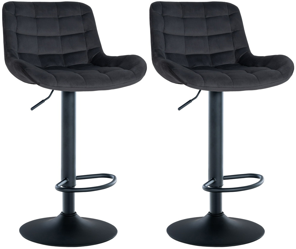 Lot de 2 tabourets de bar tover velours