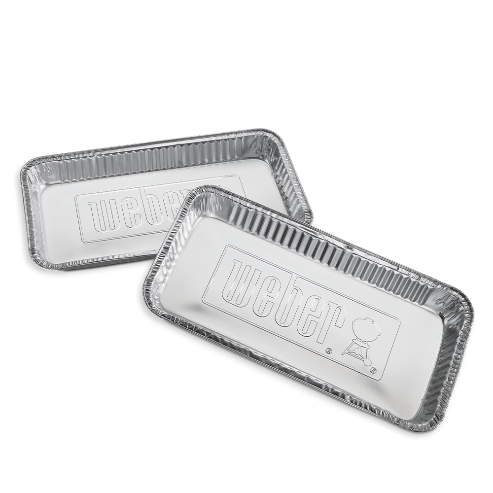 Grandes barquettes en aluminium weber - modèle xl - 5 pièces