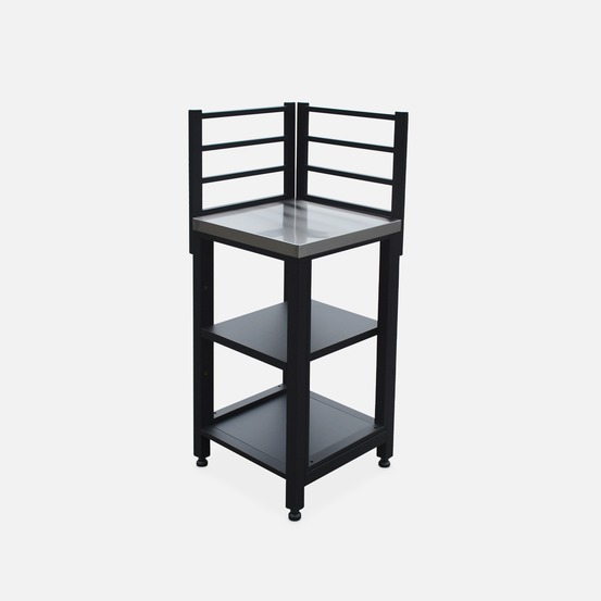 Cuisine extérieure en acier l48,5cm avec 2 étagères de rangement