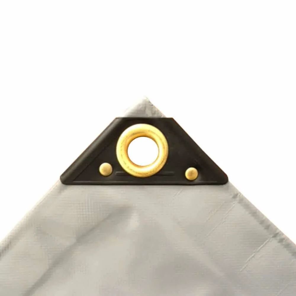 Bâche de protection, bâche pvc 650g, 5 x 8m (40m²), bâche étanche, grise