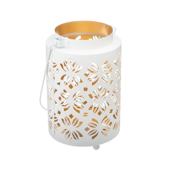 Lanterne design en métal h 13.5 cm