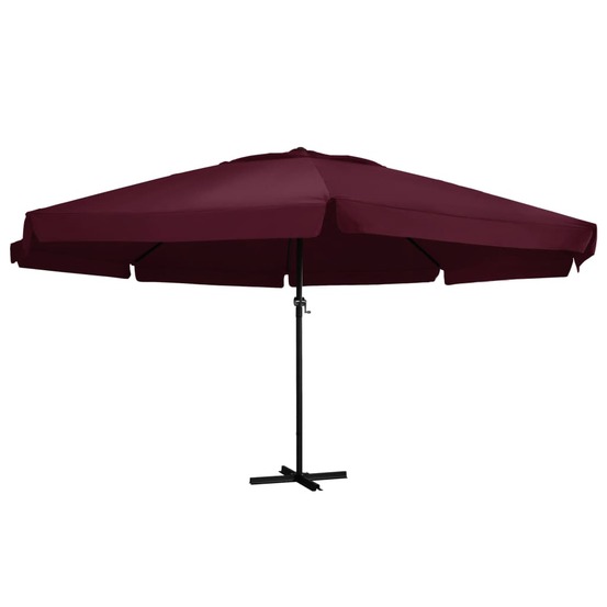 Parasol d'extérieur avec mât en aluminium 600 cm bordeau x