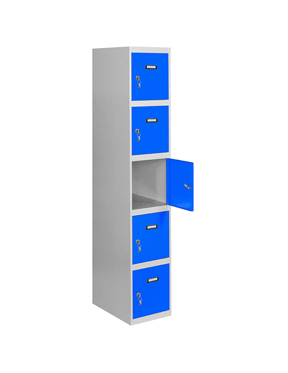 Casier-armoire simonlocker prof.dism.5 porte 1/5 300 in gr/bl gris/bleu 1800x300x500 - simonrack
