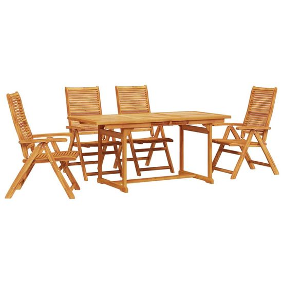 Ensemble de salle à manger pour jardin 5 pc marron