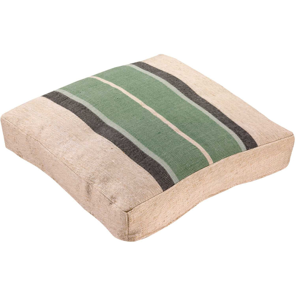 Coussin de sol en tissu gatsby 55 x 55 x 10 cm eucalyptus