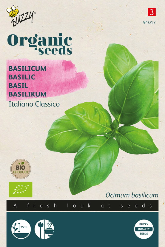 Buzzy organic basilic italiano classico (bio) - ca. 1 gr (livraison gratuite)