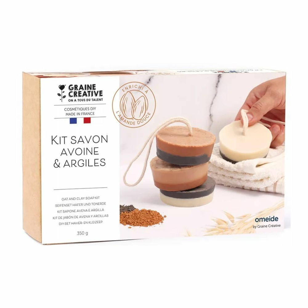 Kit diy : coffret savons à l'avoine et argiles