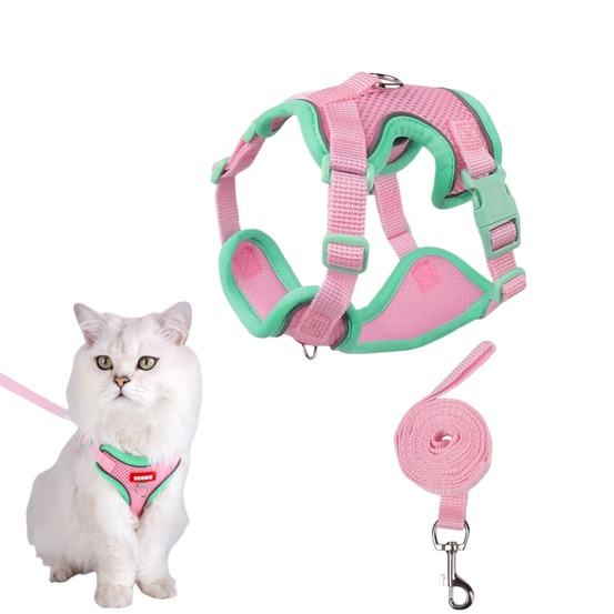 Harnais avec laisse pour chat s