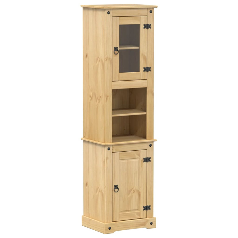 Armoire de salle de bain corona 50x40x185 cm bois de pin massif