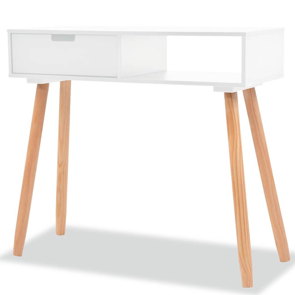 Console Bois de pin massif Blanc