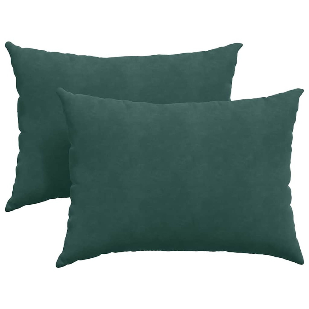 Coussins de canapé 2 pcs vert foncé 70 x 50 cm