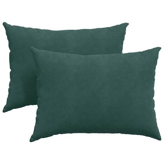 Coussins de canapé 2 pcs vert foncé 70 x 50 cm