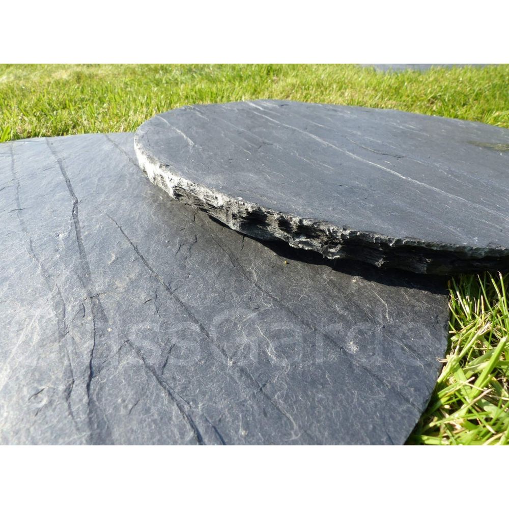 Pas japonais ardoise rond 50 cm - pack de 12 pièces