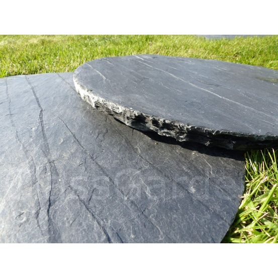 Pas japonais ardoise rond 50 cm - pack de 12 pièces