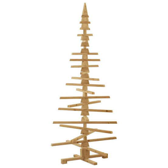 Arbre de noël en bois marron 180 cm bois massif en pin