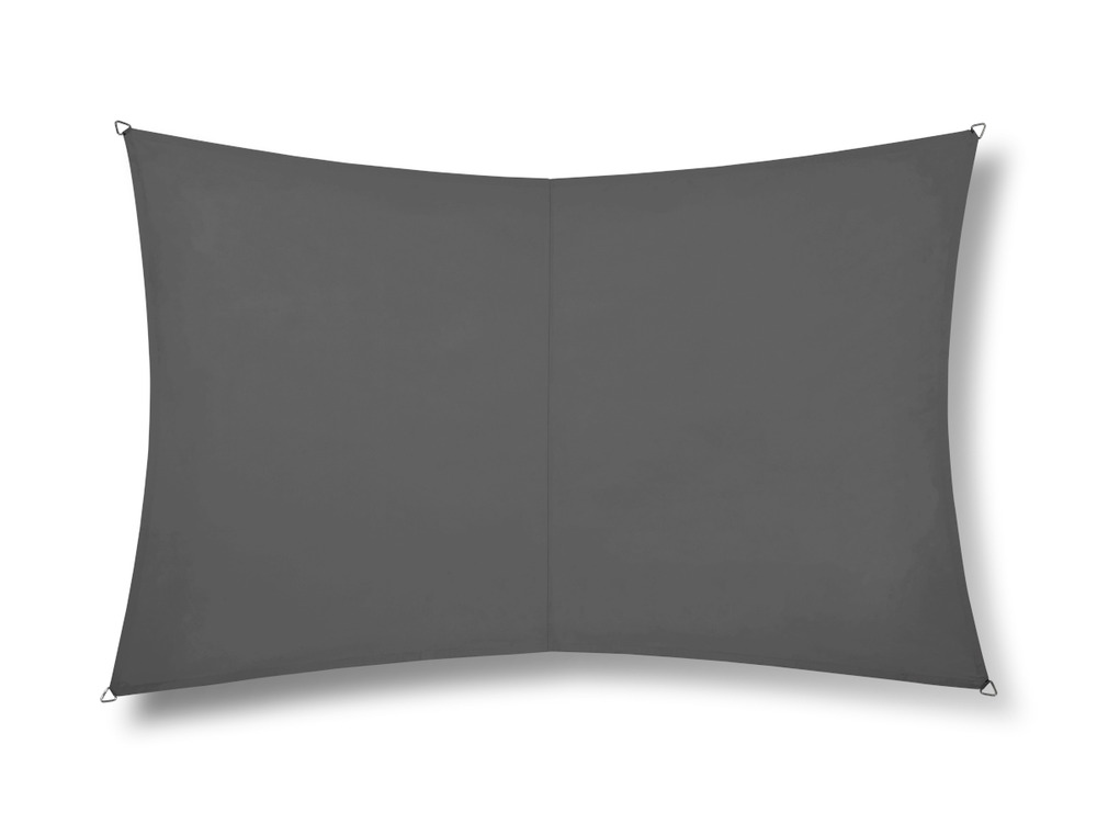 Voile d'ombrage rectangulaire rivage ardoise - 3 x 2 m - qualité premium