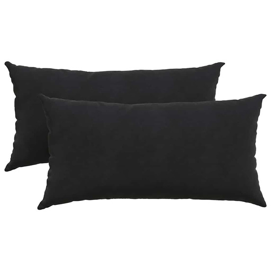 Coussins de canapé 2 pcs noir 80 x 40 cm