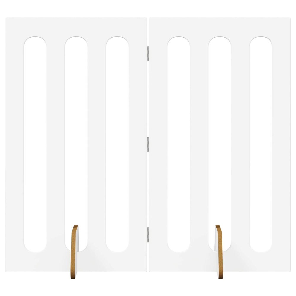 Clôture pliable pour animaux 2 pcs blanc 100,5 x 38 x 90 cm