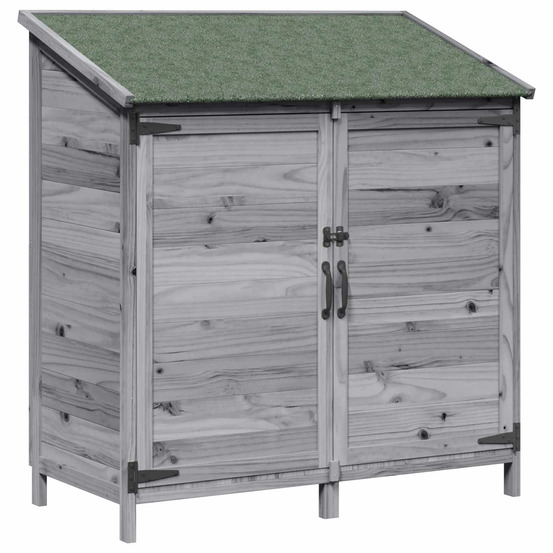 Abri de jardin gris 106,5 x 56 x 113,5 cm bois de sapin massif