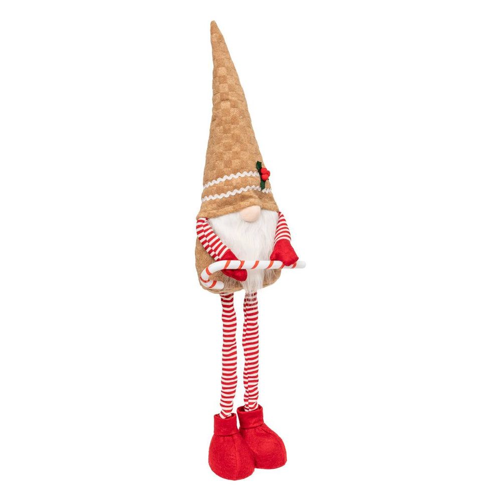 Gnome de noël pain d'épices télescopique h. 95 cm