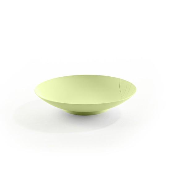 4 assiettes creuses naturelles Vert Pistache