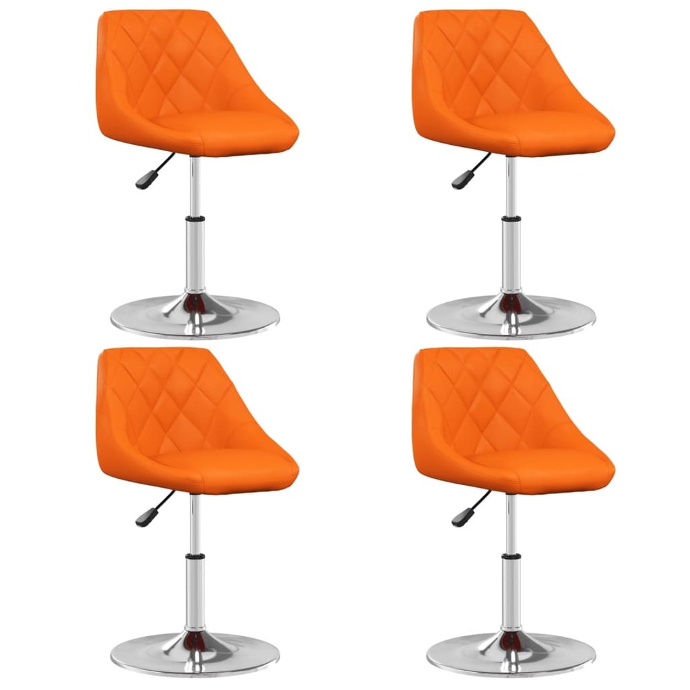 Chaises de salle à manger 4 pcs orange similicuir