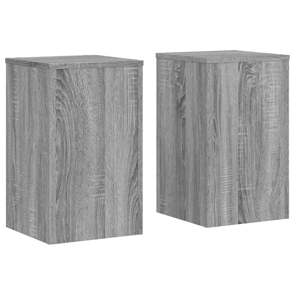 Support de plante 2 pièces sonoma gris 30 x 30 x 50 cm