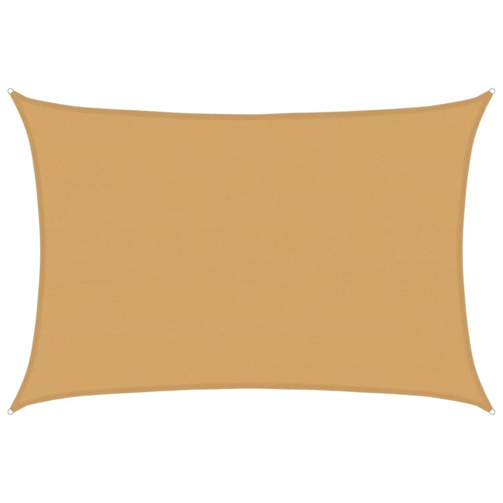 Voile d'ombrage 160 g/m² rectangulaire sable 5x6 m pehd
