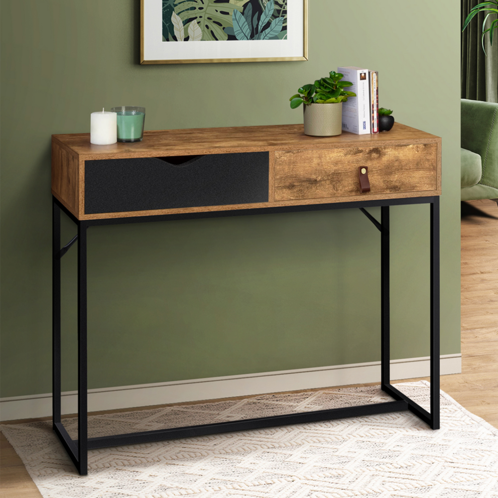 Console 2 tiroirs chicago design industriel