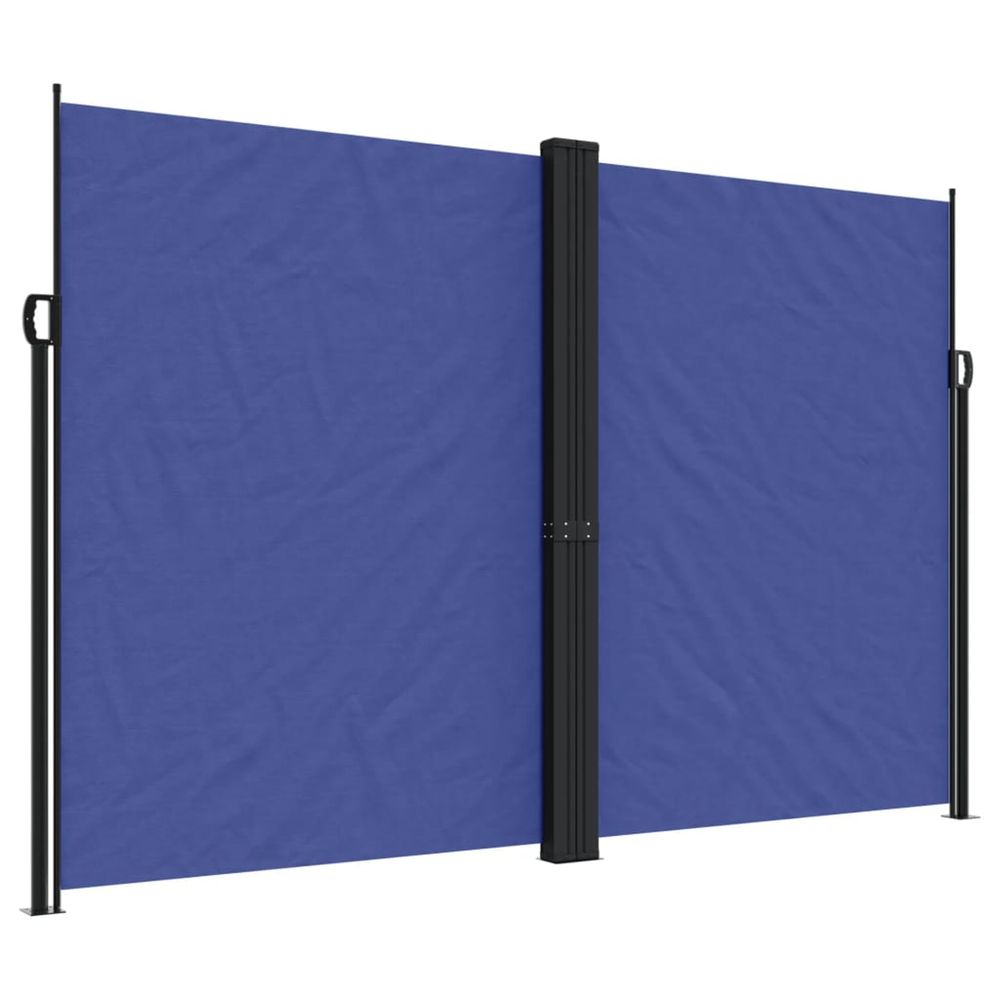 Auvent latéral rétractable bleu 220x1200 cm