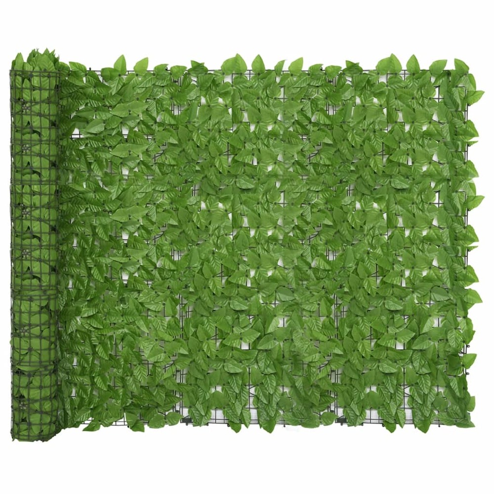 Écran de balcon brise pare vue protection confidentialité avec feuilles vert 500 x 150 cm