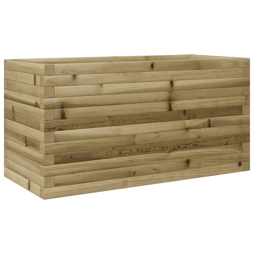 Jardinière bac lit surélevé plantes fleurs terrasse jardin 90 x 40 x 45,5 cm bois de pin imprégné marron