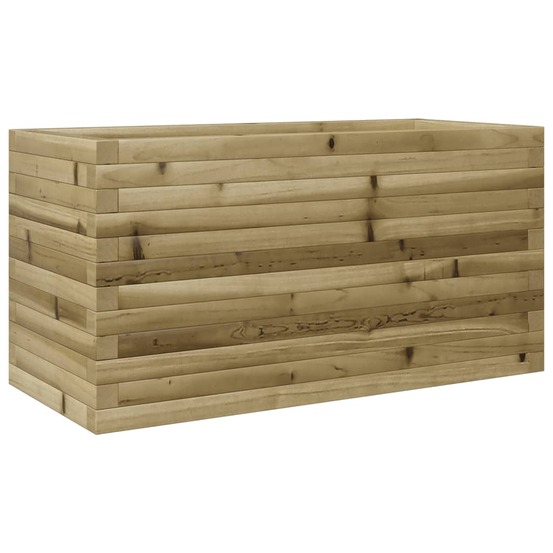 Jardinière bac lit surélevé plantes fleurs terrasse jardin 90 x 40 x 45,5 cm bois de pin imprégné marron