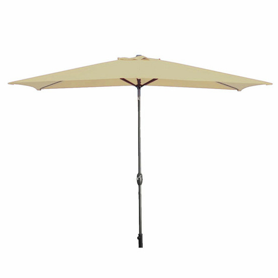 Parasol acier 8 tiges 200x300 cm polyester marron jardin, piscine 10492