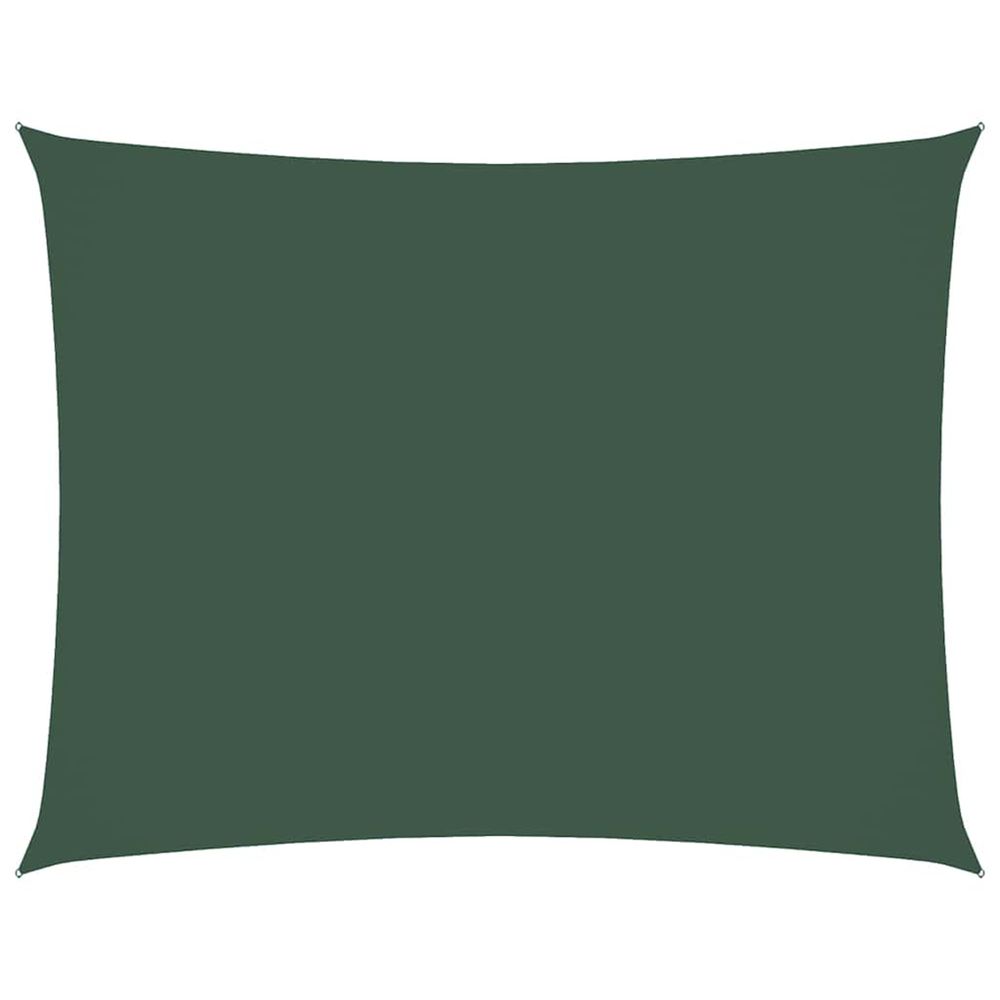 Voile de parasol tissu oxford rectangulaire 4x5 m vert foncé