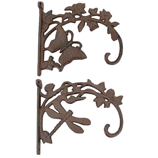 Ensemble 2 potences murales en fonte 20x4x17cm