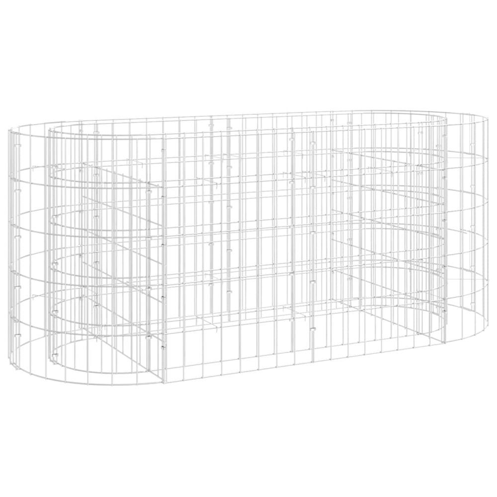 Lit surélevé à gabion fer galvanisé 120x50x50 cm