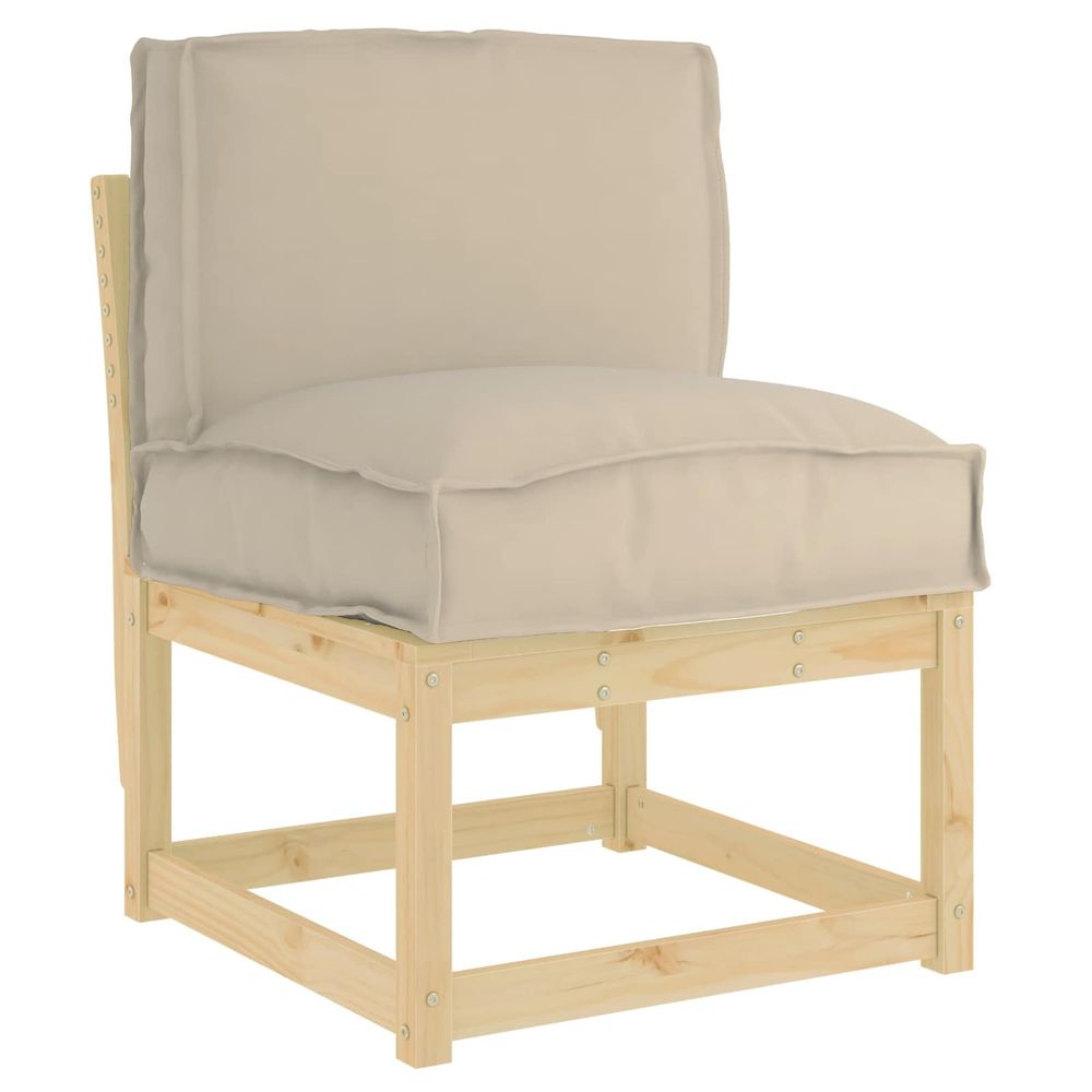 Coussin tissu oxford taupe 50 x 40 x 12 cm