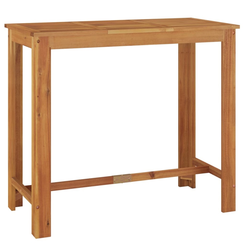 Table de bar de jardin 120x60x105 cm bois d'acacia solide